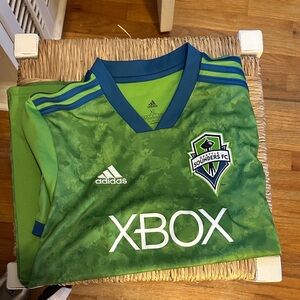 Adidas Sounders FC Green and Blue Jersey